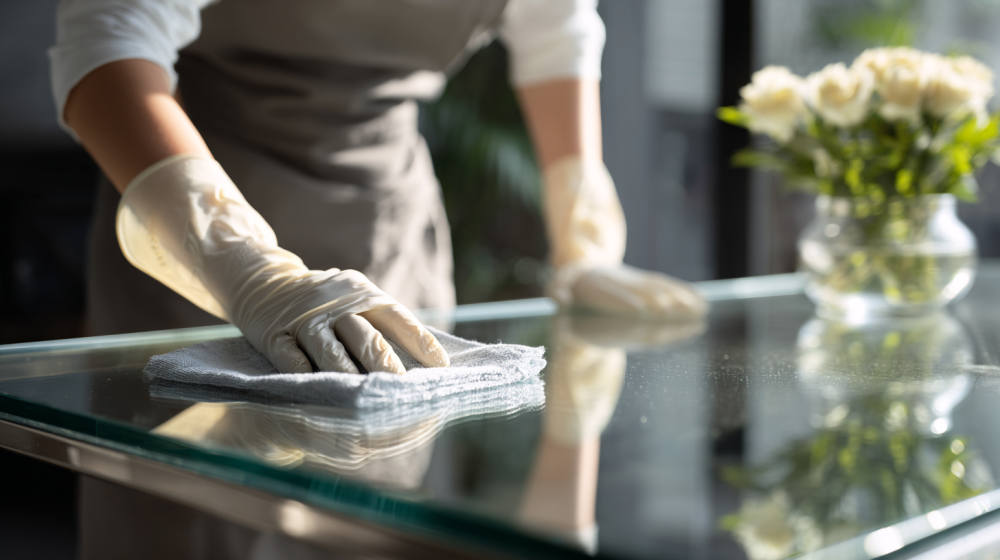 Mi Casa Cleaning Solutions  Mi Casa Cleaning Solutions Professional Cleaner In Gloves And Apron Polishin 0d1d137b 6ee8 46a3 B579 Adf288e83157