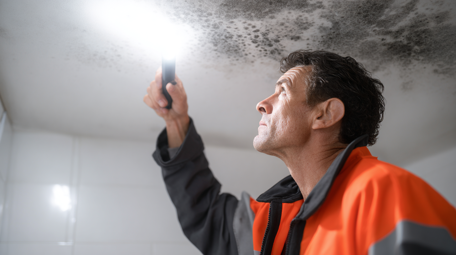 Mi Casa Cleaning Solutions  Davidv. 56221 Cleaner Inspecting A Bathroom Ceiling With A Fl 38852cbd F0fe 4962 91e0 0ff038f8d1e6 2