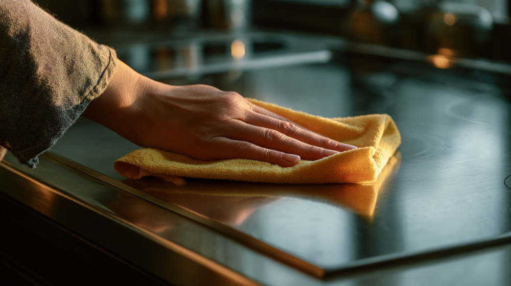 Mi Casa Cleaning Solutions  Davidv. 56221 Cleaner Wiping Down A Stainless Steel Stovetop 01149e70 99f2 45aa B0f5 5bdd8843188f 2